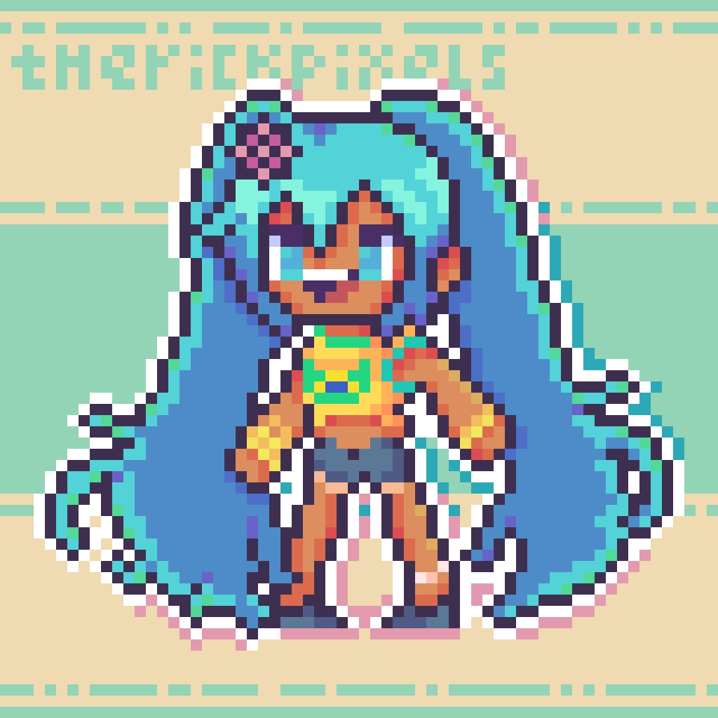Brazilian Hatsune Miku Pixel Art